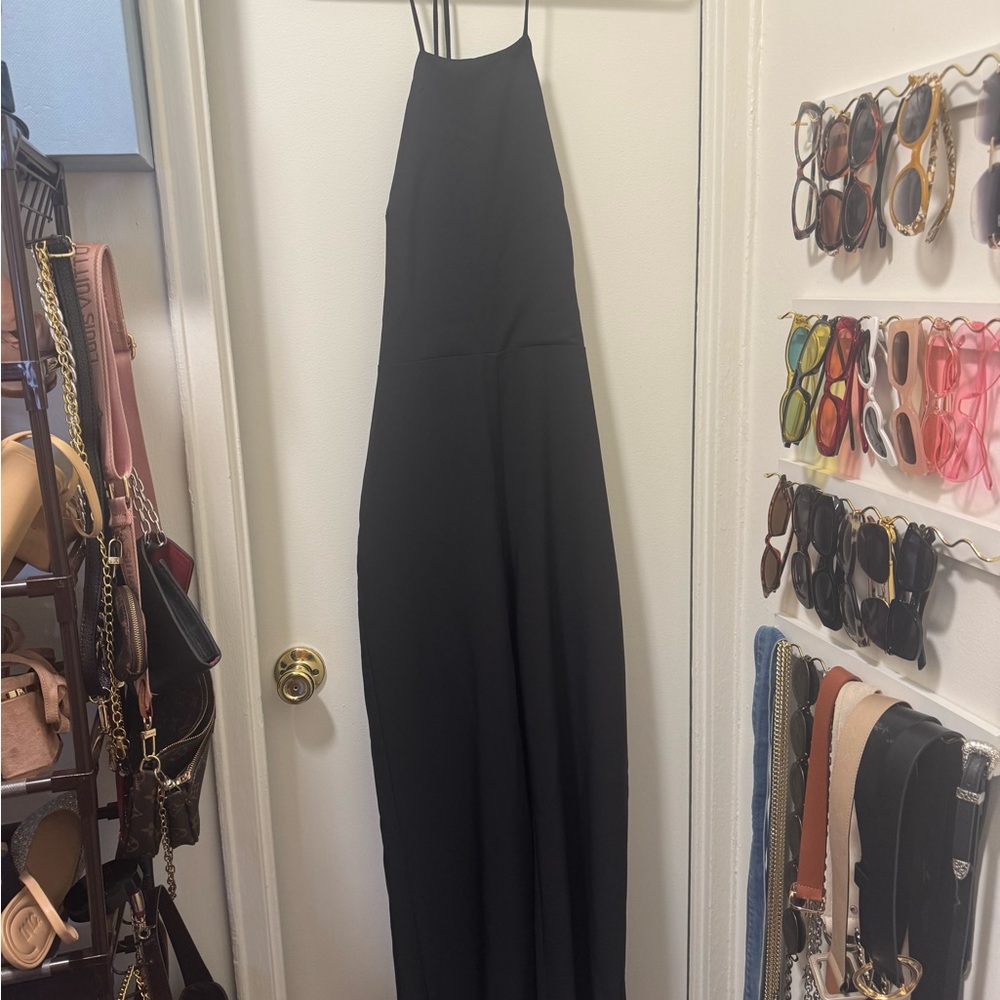 NBD Black Halter Jumpsuit